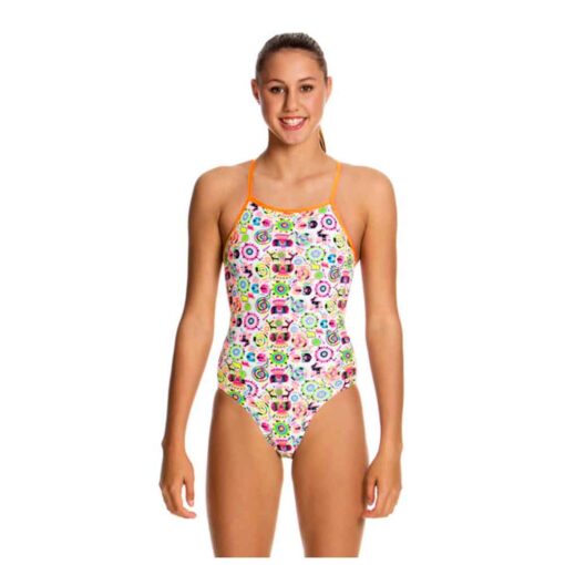 Funkita Cross Back One Piece Crazy Critters - Front